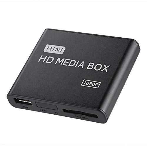 Eboxer 110-240 V Full HD Box Media Player 1080 P Media Player Box Unterstützung USB MMC RMVB MP3 AVI MKV für Haus(Schwarz) von Eboxer