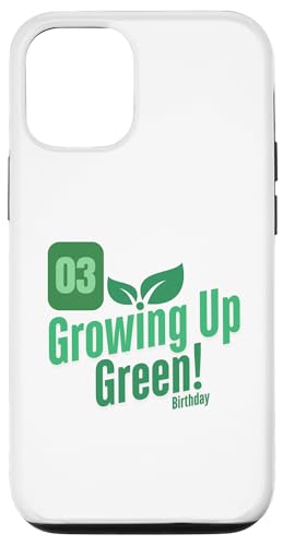 Growing Up Green Birthday – Umweltfreundlich für Kinder zum 3. Geburtstag Hülle für iPhone 12/12 Pro von EcoCelebrating - Planet Friendly Parties