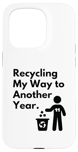 Recycling — Mein Weg in ein neues Jahr - Eco Earth Birthday 11 Hülle für iPhone 15 Pro von EcoCelebrating - Planet Friendly Parties