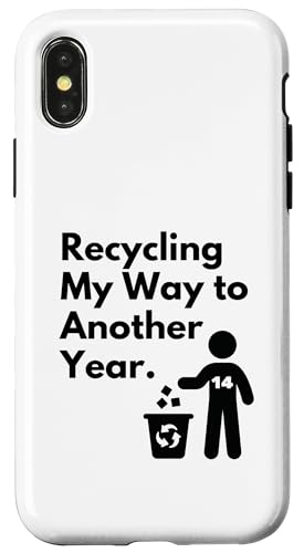 Recycling — Mein Weg in ein neues Jahr - Eco Earth Birthday 14 Hülle für iPhone X/XS von EcoCelebrating - Planet Friendly Parties