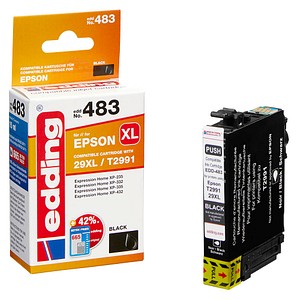 edding EDD-483  schwarz Druckerpatrone kompatibel zu EPSON 29XL / T2991XL von Edding