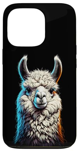 Hülle für iPhone 13 Pro Alpaka Llama Animal Portrait von Edelwild