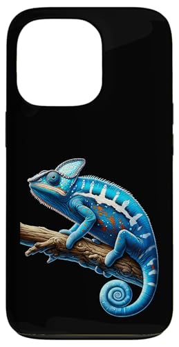 Hülle für iPhone 13 Pro Chamäleon, Tierporträt, Eidechse, Reptil, Chamäleon von Edelwild