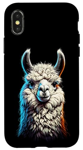 Hülle für iPhone X/XS Alpaka Llama Animal Portrait von Edelwild