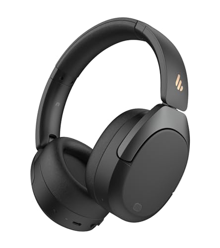 Edifier W830NB Wireless Over Ear Kopfhörer mit -45dB ANC, 94Std. AKKU, LDAC Hi-Res Sound, Spatial Audio, Schnellladung, Bluetooth V5.4 - Schwarz von Edifier