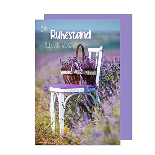 Edition Seidel Premium Glückwunschkarte zum Ruhestand mit Umschlag. Ruhestand Karte Grusskarte Billet Mann Frau Pension Abschied Rente Ruhe Garten (R123 SW023) von Edition Seidel