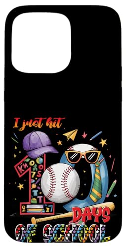 Hülle für iPhone 15 Pro Max 100 Tage Schule für Lehrer und Schüler feiern Baseball von EduSpark Classroom Apparel.USA