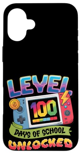 Hülle für iPhone 16 Plus Level 100 Schultage für Lehrer und Schüler Unlocked Pride von EduSpark Classroom Apparel.USA