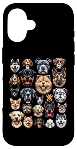 Hülle für iPhone 16 Arten von Hunden für Hunde, Jungen, Mädchen, Kinder, pädagogisch von Educational Science Ideas