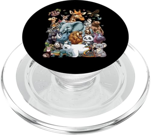 Zoo Tiere Wildlife Safari Dschungel Zoo Geburtstag Party PopSockets PopGrip für MagSafe von Educational Science Ideas