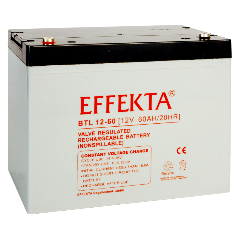 Effekta BTL 12-60 Blei-Vlies Akku AGM VRLA 12V 60Ah von Effekta