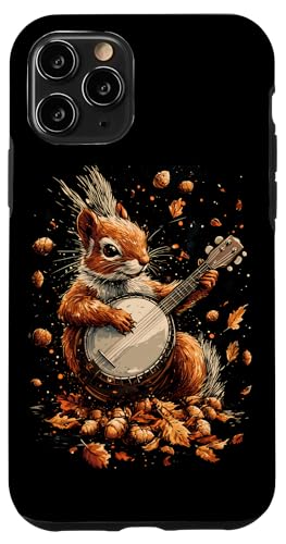 Hülle für iPhone 11 Pro Eichhörnchen spielt Banjo Gitarre Cottagecore Bluegrass von Eichhörnchen-Liebhaber Banjo-Geschenk