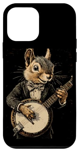 Hülle für iPhone 12 mini Eichhörnchen spielt Banjo Gitarre Cottagecore Bluegrass von Eichhörnchen-Liebhaber Banjo-Geschenk