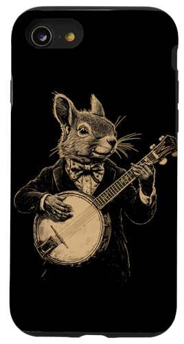 Hülle für iPhone SE (2020) / 7 / 8 Eichhörnchen spielt Banjo Gitarre Cottagecore Bluegrass von Eichhörnchen-Liebhaber Banjo-Geschenk