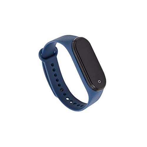 Eighosee Smart Band Armband Gesundheit Frequenz Blut Druck Gesundheit Pulsmesser Schritt ZäHler Sport Armband Blau von Eighosee