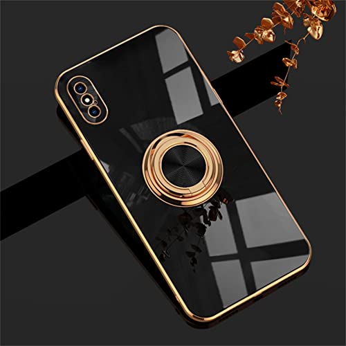 Einaily Hülle für iPhone XS max, Hülle für iPhone XS max Handyhülle 360 Grad Ring Halter Handy Hüllen mit KFZ-Halterung Schutzhülle TPU Cover Bumper Case Schale für iPhone XS max von Einaily