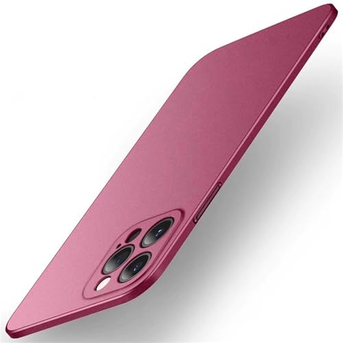 Einaily Ultra Dünne Handyhülle für iPhone 16 Pro Slim Case Hülle,Matte Hart PC Hardcase für iPhone 16 Pro Hülle Stoßfeste Kratzfeste Schutzhülle Mattierte Textur Bumper Cover Slim Fit Hülle, Lila rot von Einaily