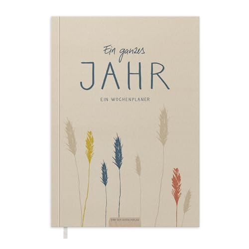 Eine der Guten Terminkalender A5 - Ein ganzes Jahr Kalender undatiert, Softcover Wochenplaner ohne Datum, Terminplaner zum flexibel starten, Creme Beige Blumen, klimaneutral, FSC Papier von Eine der Guten