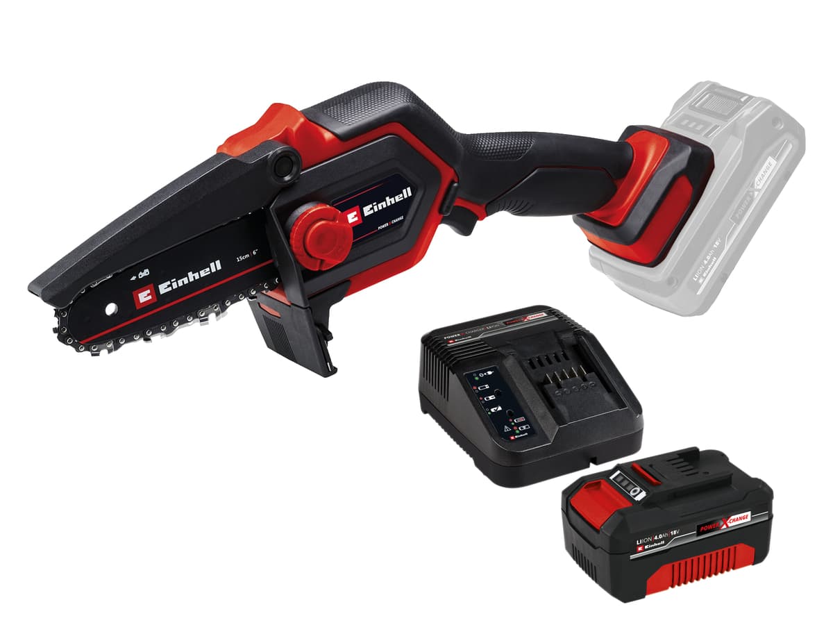 EINHELL Akku-Astkettensäge GE-PS 18/15 Li BL Kit (1x 4,0 Ah) von Einhell