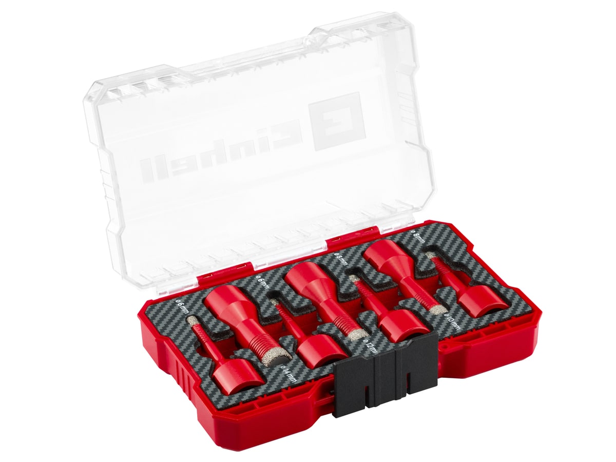 EINHELL Fliesenbohrer-Set, 500400, M-Case, 7-teilig von Einhell