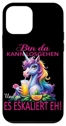 Hülle für iPhone 12 mini Unicorn Bin da kann losgehen und ja es eskaliert eh Kostüm von Einkorn Partykostüm für Mädelsabend Partyshirt