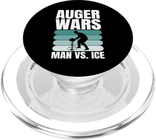 Auger Wars Man Vs Ice Ice Fishing PopSockets PopGrip für MagSafe von Eisfischen Winter Sport Designs Ideen