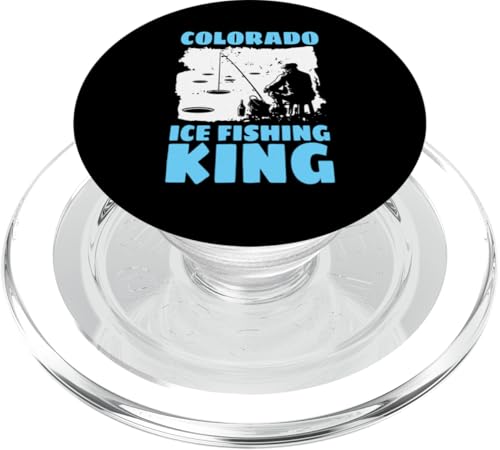 Colorado Ice Fishing King PopSockets PopGrip für MagSafe von Eisfischen Winter Sport Designs Ideen