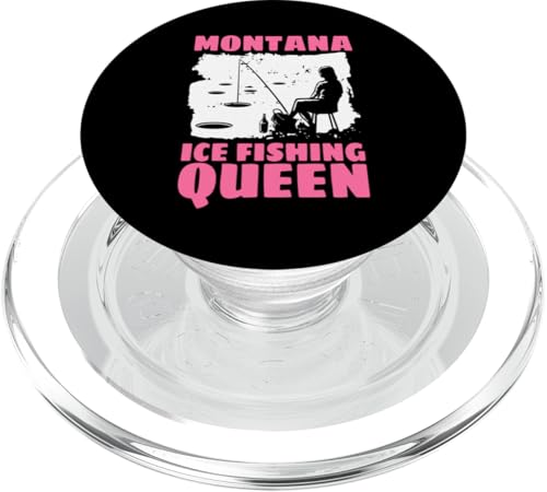 Montana Ice Fishing Queen PopSockets PopGrip für MagSafe von Eisfischen Winter Sport Designs Ideen