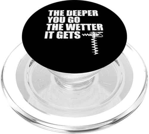 The Deeper You Got The Wetter It Gets Ice Fishing PopSockets PopGrip für MagSafe von Eisfischen Winter Sport Designs Ideen