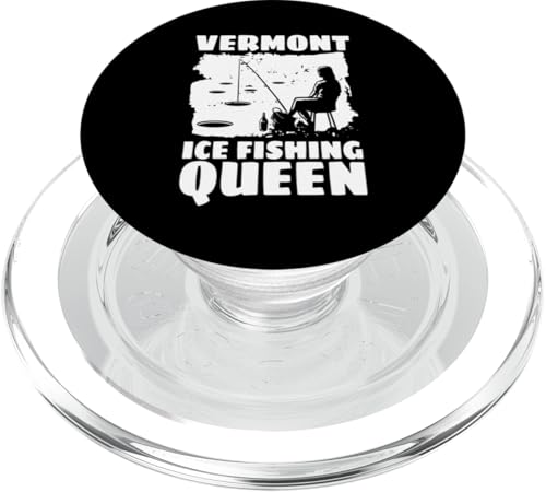 Vermont Ice Fishing Queen PopSockets PopGrip für MagSafe von Eisfischen Winter Sport Designs Ideen