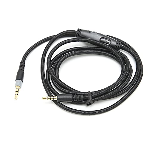 Audio Kabel Ersatz für Kingston HyperX Cloud und HyperX Cloud Alpha, 3.5mm Stecker auf Stecker Gaming Headset Audiokabel mit Mikrofon Fernbedienung Lautstärkeregler Audio Klinken von Ejoyous