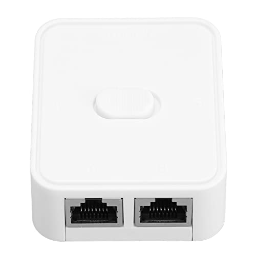 LAN Switch 2 Ports, Ethernet Switch LAN Splitter 1 auf 2 Netzwerk Switch 10/100/1000Mbps 2 In 1 Out 1 In 2 Out PoE Extender Switch RJ45 Netzwerk-Splitter-Adapter von Ejoyous