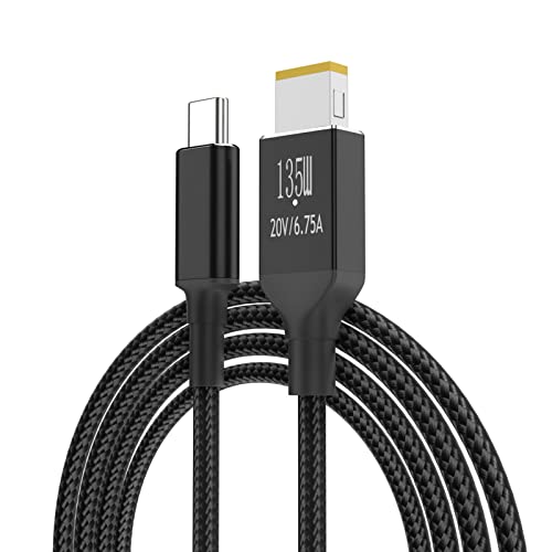 Eladcncmc 135W Laptop Netzteil Adapter Kabel USB Rollenmaschinenlinie Typc Buchse Auf Quadratische Spitze Stecker Konverter Für USBC Kabel von Eladcncmc