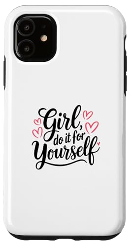 Hülle für iPhone 11 Positive Girl Vibes, motivierendes Design von ElasTee