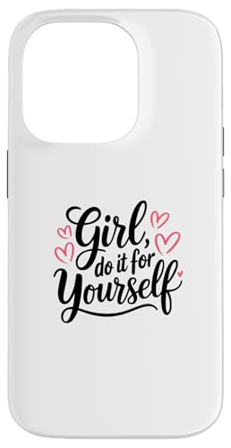 Hülle für iPhone 14 Pro Positive Girl Vibes, motivierendes Design von ElasTee