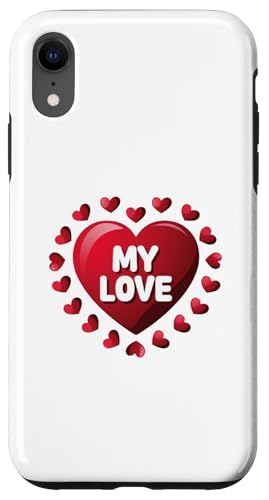 Hülle für iPhone XR Herz mit Aufschrift "My Love", Valentinstag-Design von ElasTee