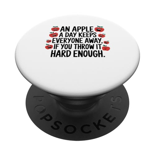 Lustiges Apfel-Design mit Apfelmotiv PopSockets Klebender PopGrip von ElasTee