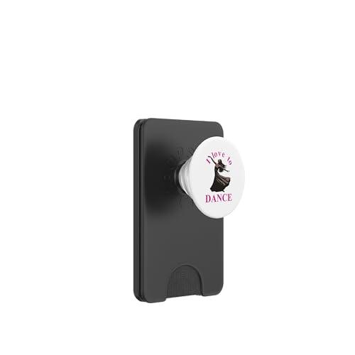 Silhouette einer tanzenden Frau, ich liebe es zu tanzen PopSockets PopWallet für MagSafe von ElasTee