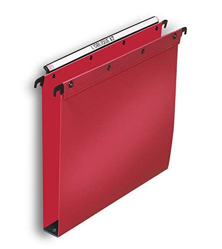 ELBA 100330387 Hängemappe Polypro Design 10er Pack für A4 Bodenbreite 3 cm aus Polypropylen Kunststoff rot Schrank ideal für die lose Blatt-Ablage im Büro und der Behörde von Elba