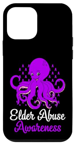 Hülle für iPhone 12 mini Elder Missuse Awareness Funny Octopus Purple Support von Elder Abuse Awareness products (Lwaka)