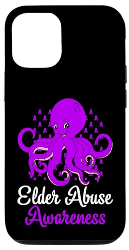 Hülle für iPhone 14 Pro Elder Missuse Awareness Funny Octopus Purple Support von Elder Abuse Awareness products (Lwaka)