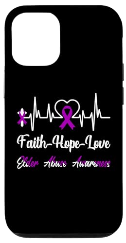 Hülle für iPhone 14 Pro Unterstützung des christlichen Kreuzes, Sensibilisierungsbewusstsein für ältere Menschen von Elder Abuse Awareness products (Lwaka)