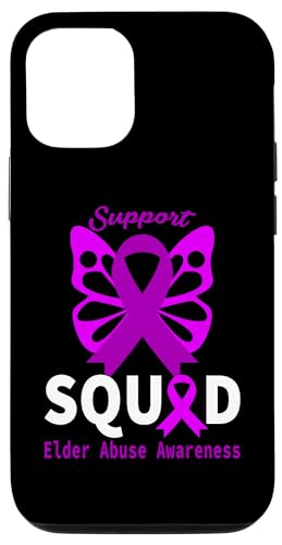 Hülle für iPhone 15 Elder Missuse Awareness Butterfly Purple Ribbon Squad Support von Elder Abuse Awareness products (Lwaka)