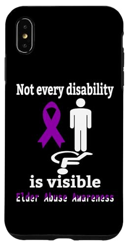Hülle für iPhone XS Max Elder Missuse Awareness Warrior Support Purple Ribbon von Elder Abuse Awareness products (Lwaka)