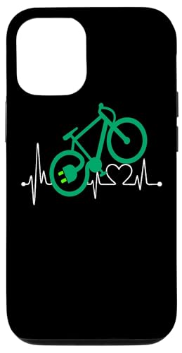 Hülle für iPhone 12/12 Pro E-Bike Heartbeat Lustiges Elektrofahrrad Green Energy von Electric Bicycle Green Energy Gift