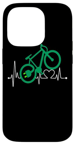 Hülle für iPhone 14 Pro E-Bike Heartbeat Lustiges Elektrofahrrad Green Energy von Electric Bicycle Green Energy Gift