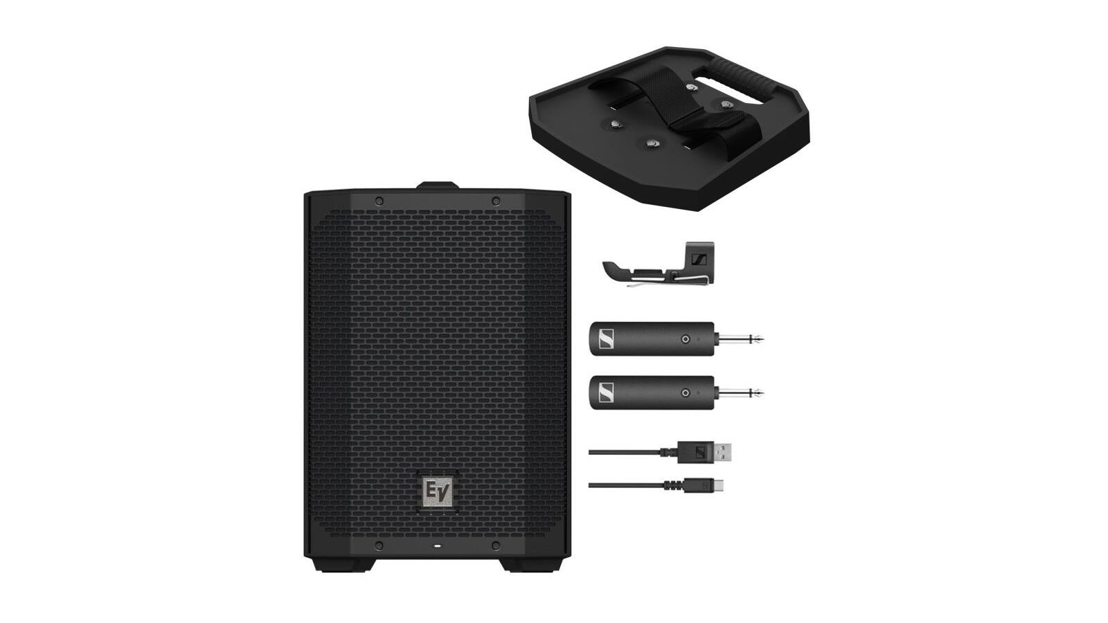 EV EVERSE 8-Schwarz Bundle mit Tray + Sennheiser XSW-D INSTRUMENT BASE SET von ElectroVoice