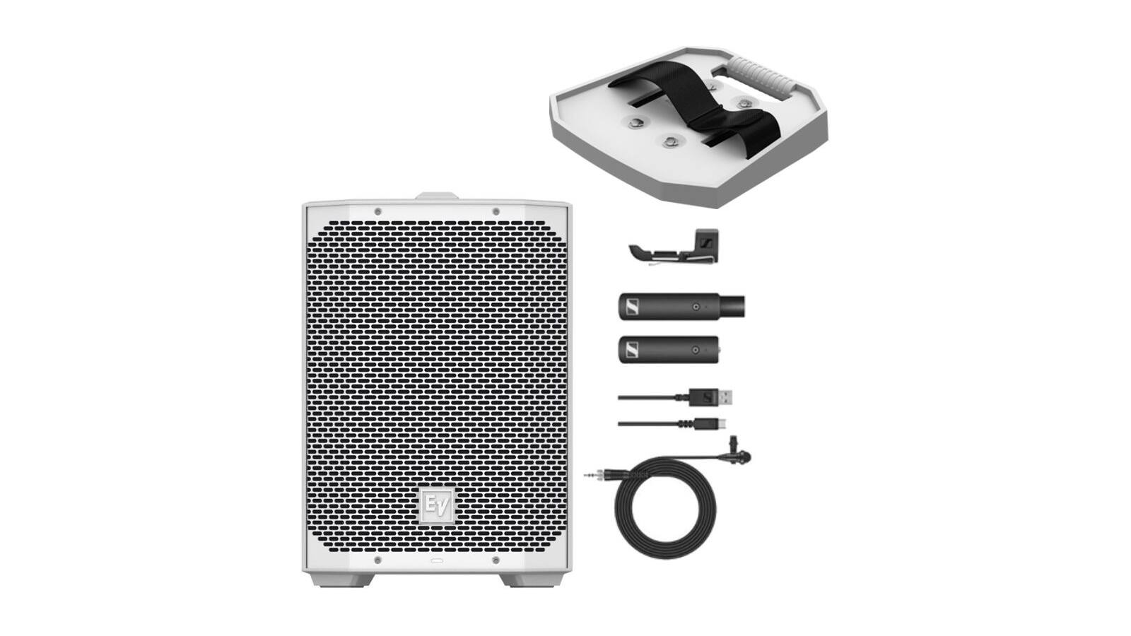 EV EVERSE 8-Weiß Bundle mit Tray + Sennheiser XSW-D LAVALIER SET von ElectroVoice