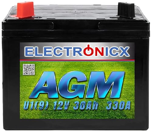 Rasentraktor Batterie,agm Batterie,agm Batterie 30ah,aufsitzrasenmäher,rasenmäher,akku rasenmäher,Batterie 12v 30ah,pluspol Links,akku rasenmäher U19 von Electronicx