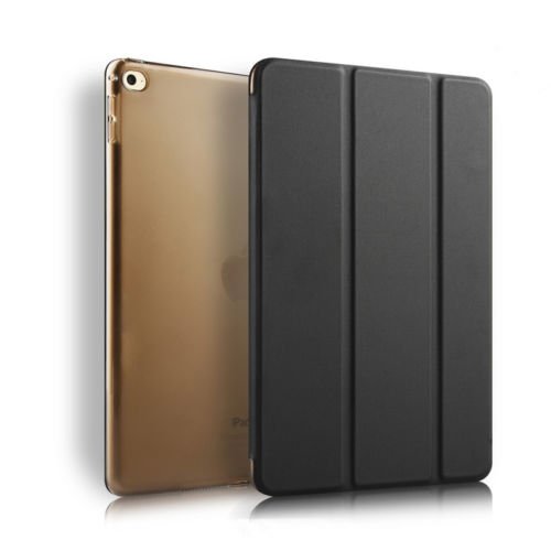 Eleoption iPad Schutzhülle PU Ledertasche Rund Schutz Case Smart Cover mit automatischer Aufwachen/Schlaf Funktion abklappbar Standfunktion Hülle (Für iPad Pro 9,7'' 2016 Version, Schwarz) von Eleoption